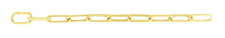 14K 8mm Paperclip Chain-Yellow | Snap