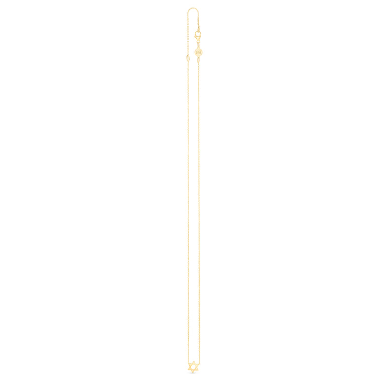 14K Star of David Necklace-Yellow | Pear Shaped Lobster