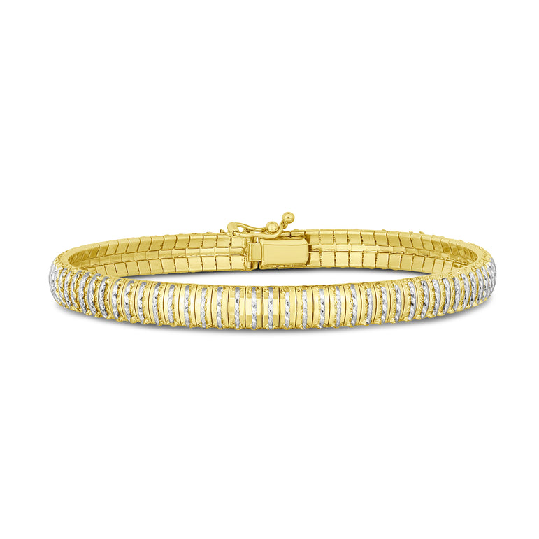 14K Diamanté Flex Bracelet-Yellow | Box with Figure 8