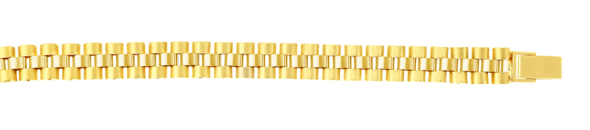 14K Gold 9.3mm Railroad Link Bracelet-Yellow | Snap