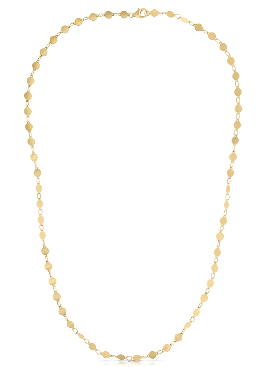 14K Gold Polished Mirror Chain-Yellow | Lobster