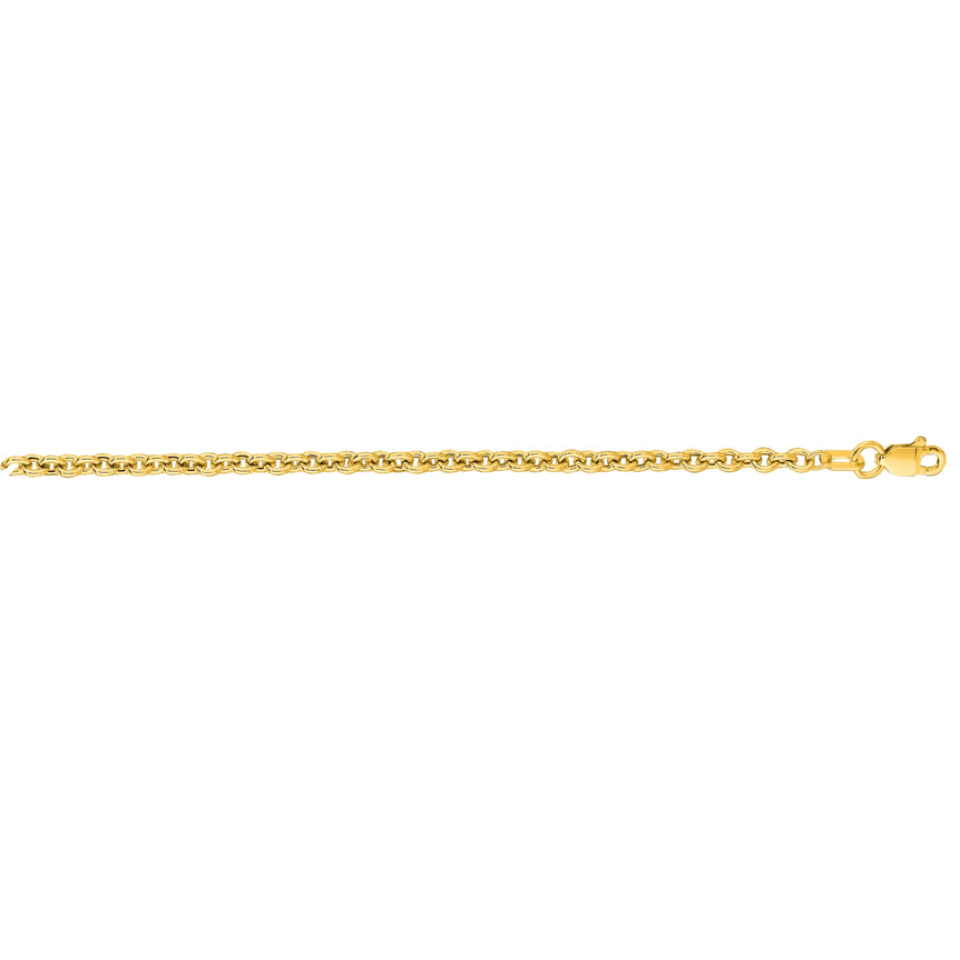 14K Gold 2.9mm Lite Forsantina Chain-Yellow | Lobster