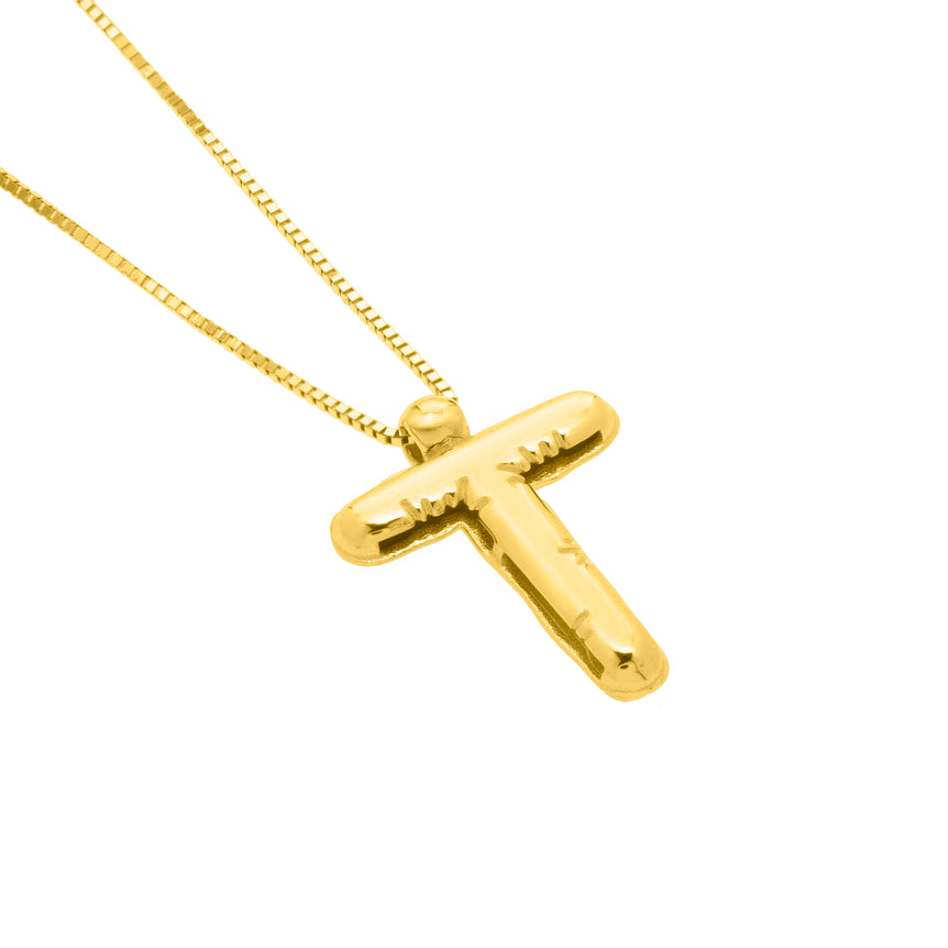 14K Helium Initial T Pendant-Yellow | Spring Ring