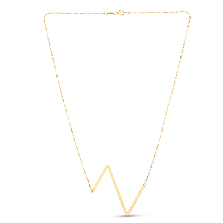 14K Gold Large Initial Z Necklace-Yellow | Lobster