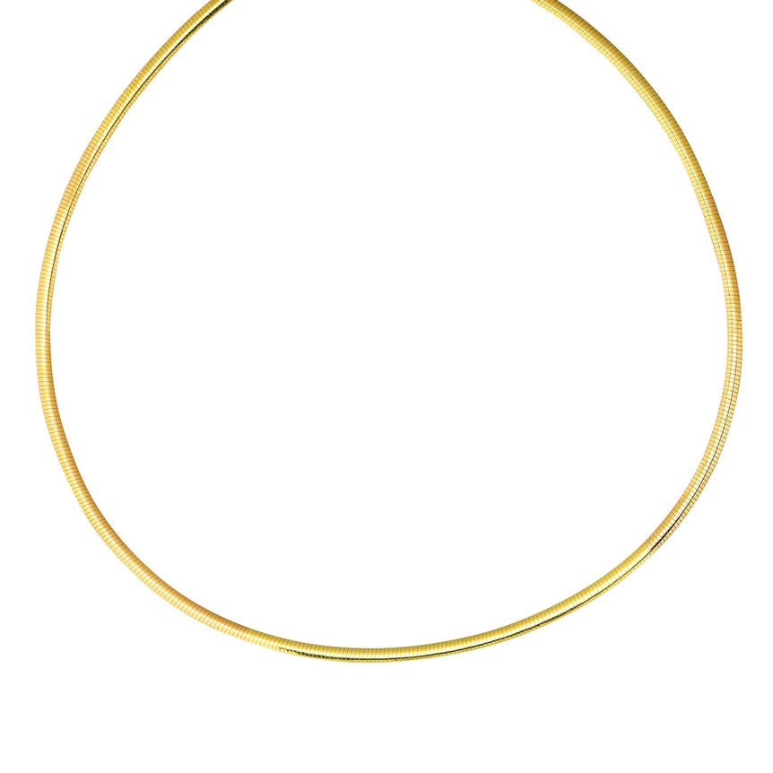 14K & Silver Reversible Omega Basic Chain-Two-tone | Lobster