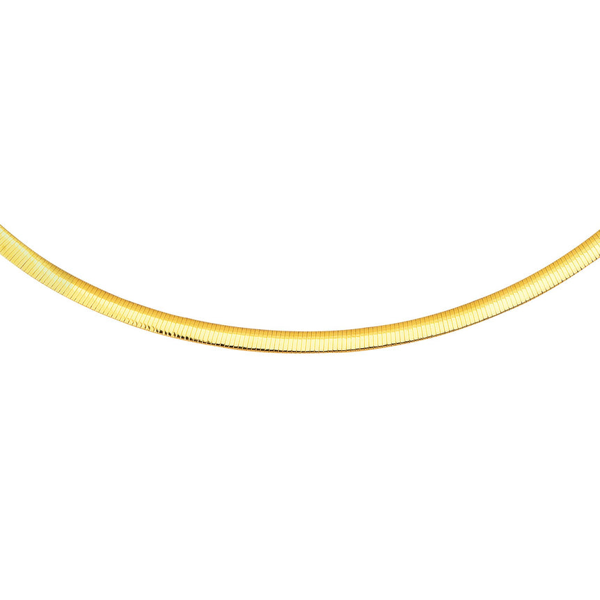 14K & Silver Reversible Omega Basic Chain-Two-tone | Box