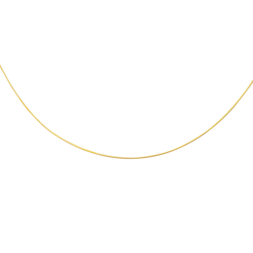 14K Gold 1mm Round Omega with Screw Back Lock-Yellow | Pear Shaped Lobster with Screw Off