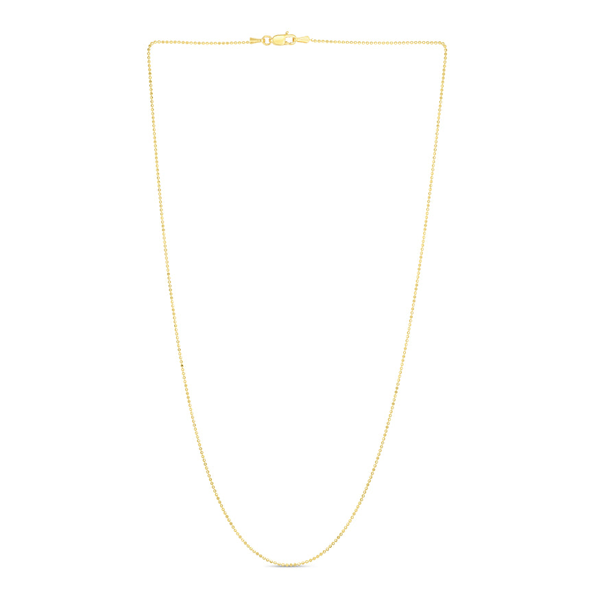 14K Gold 2.5mm Bead Chain-Yellow | Lobster