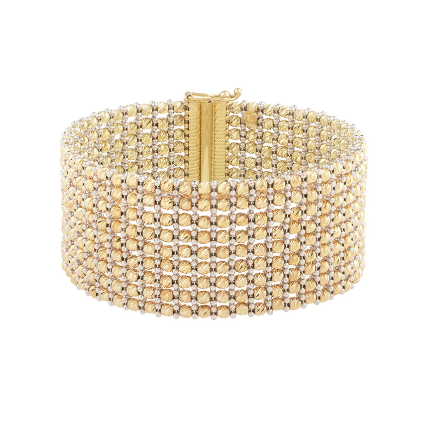 14K Large Red Carpet Bracelet-Two-tone | Slide with Double Figure 8