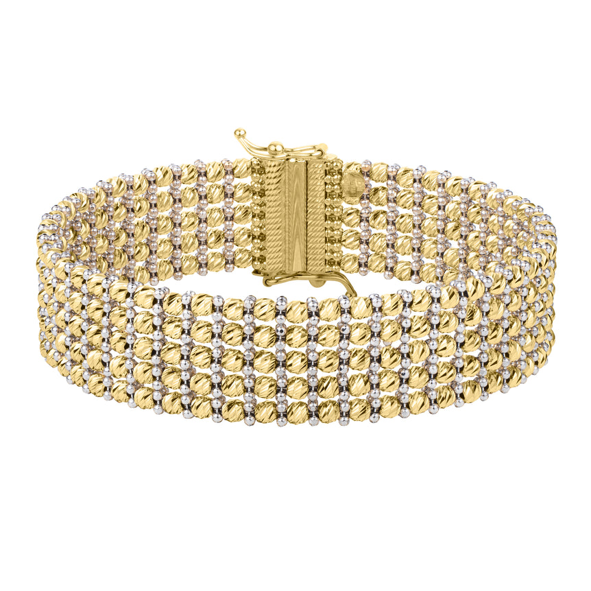 14K Medium Red Carpet Bracelet-Two-tone | Slide with Double Figure 8