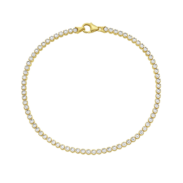 14K Diamon'Oro Tennis Bracelet-Two-tone | Lobster