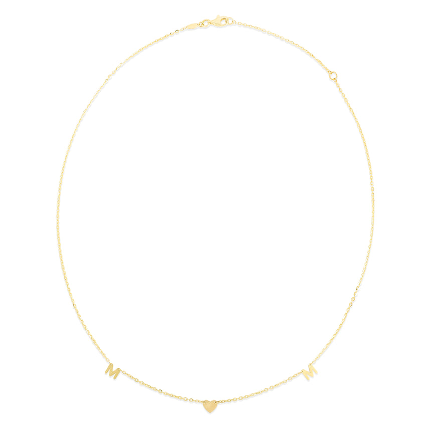 14K MOM Necklace-Two-tone | Pear Shaped Lobster