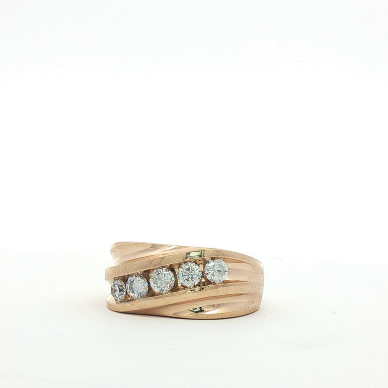 Men's 14Kt 1Ct total weight band