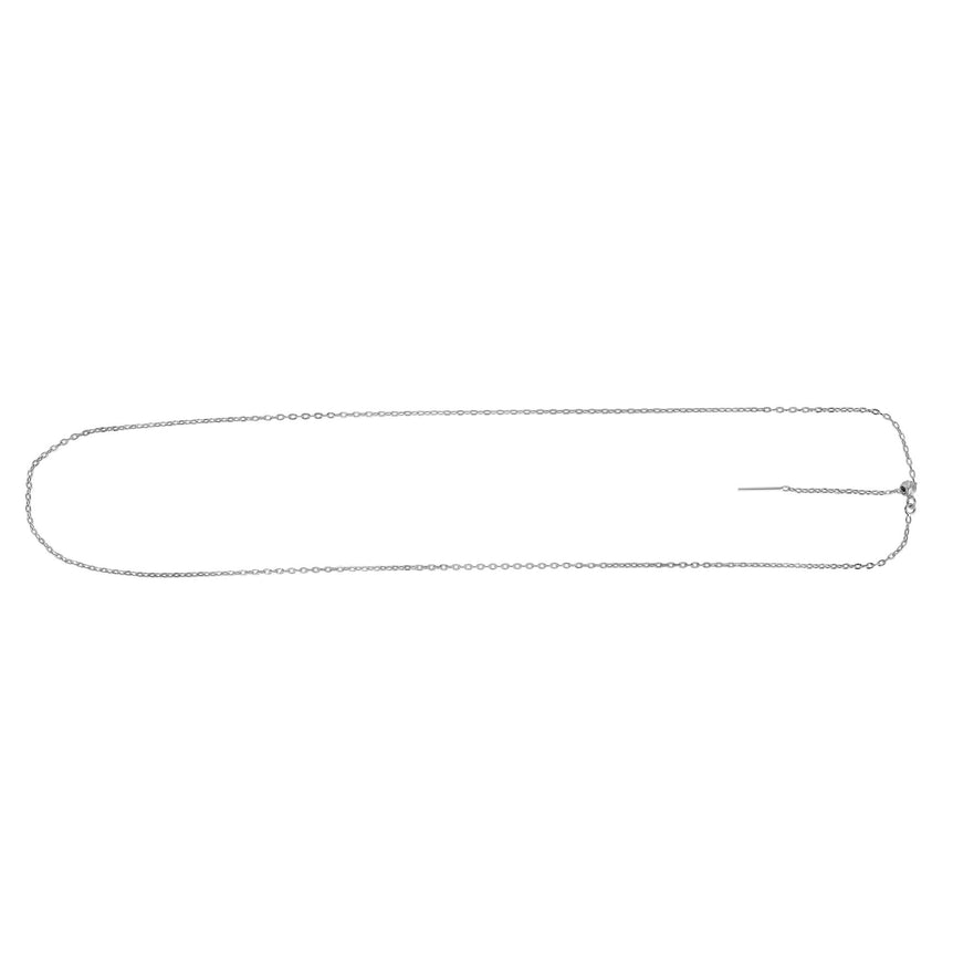 14K Gold 1.7mm Endless Adjustable Flat Cable Chain-White | Draw String