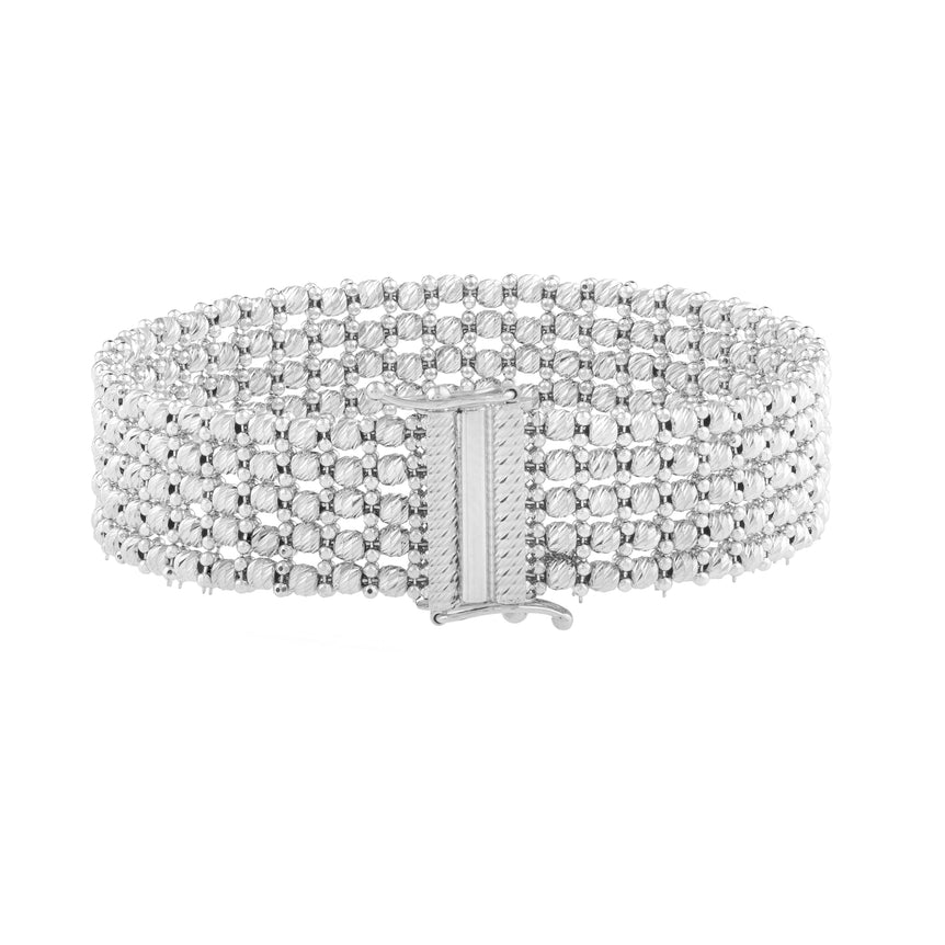 14K Medium Red Carpet Bracelet-White | Slide with Double Figure 8