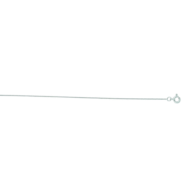 14K Gold .45mm Classic Box Chain -White | Spring Ring