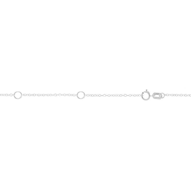 14K Gold 1.3mm Double Extendable Piatto Chain-White | Spring Ring