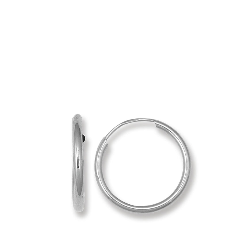 14K Gold 1.5x15mm Endless Hoops-White | Snap