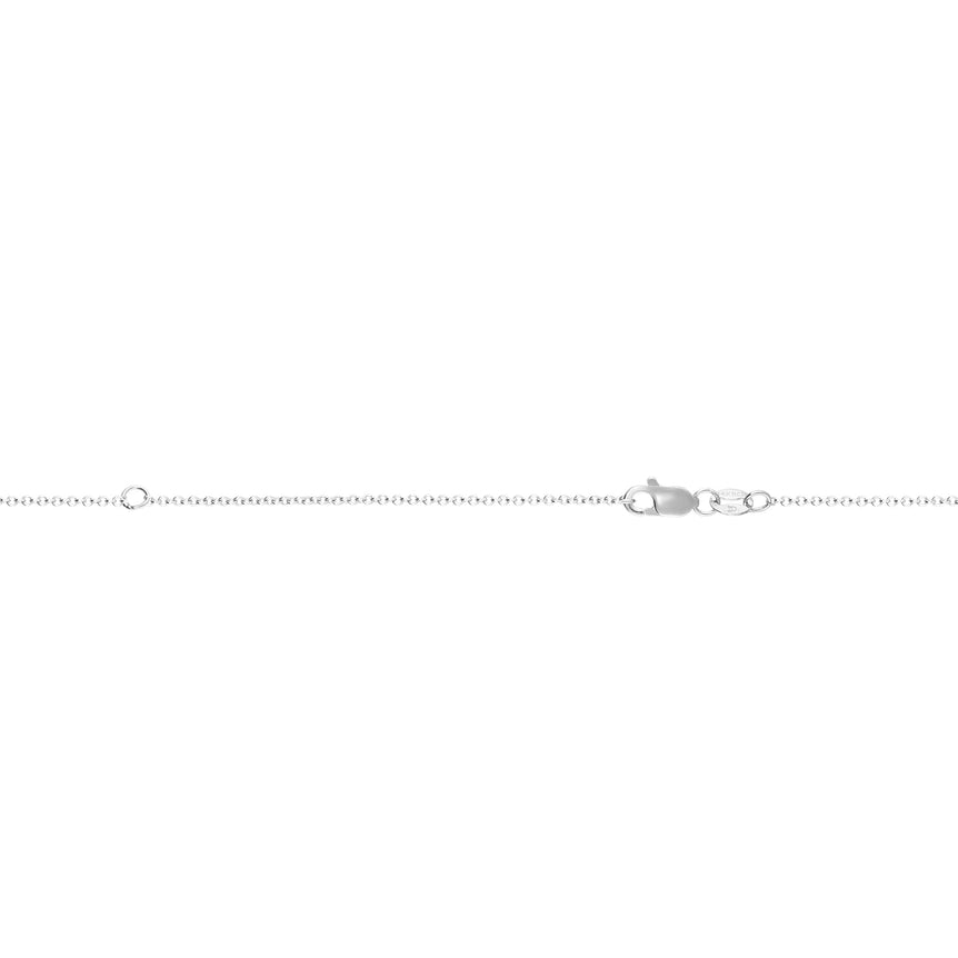 14K Gold 1.1mm Extendable Chain-White | Pear Shaped Lobster