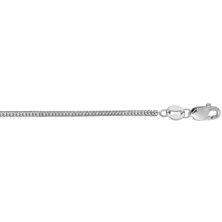 14K Gold 1mm Foxtail Chain -White | Lobster