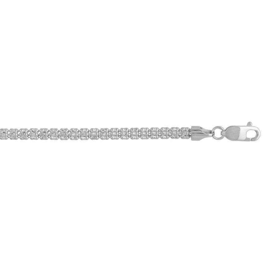 14K 3.14mm Fancy Ice Chain-White | Lobster