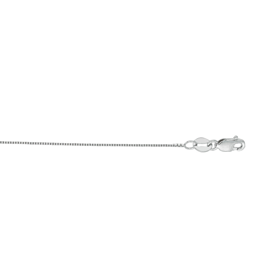 14K Gold .45mm Classic Box Chain -White | Lobster