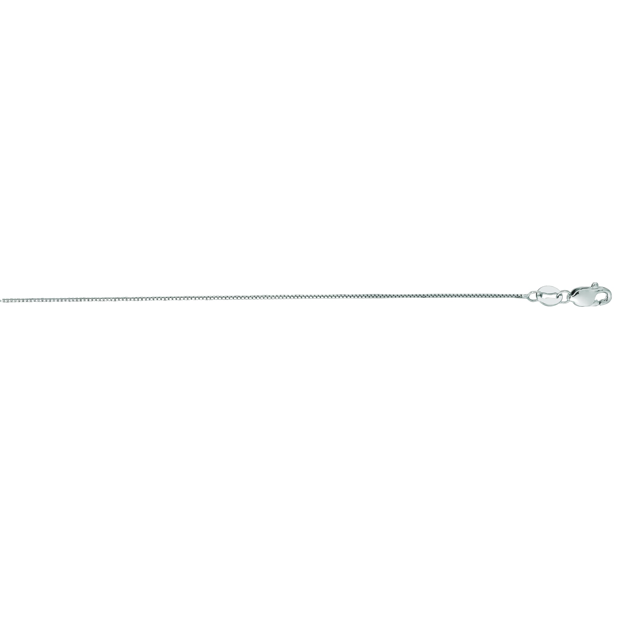 14K Gold .6mm Classic Box Chain -White | Lobster – Vincent John Jewelers