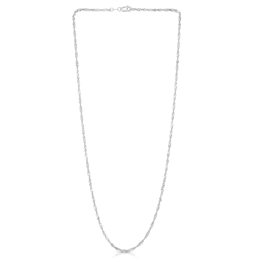 14K Gold 1.8mm Singapore Chain-White | Lobster