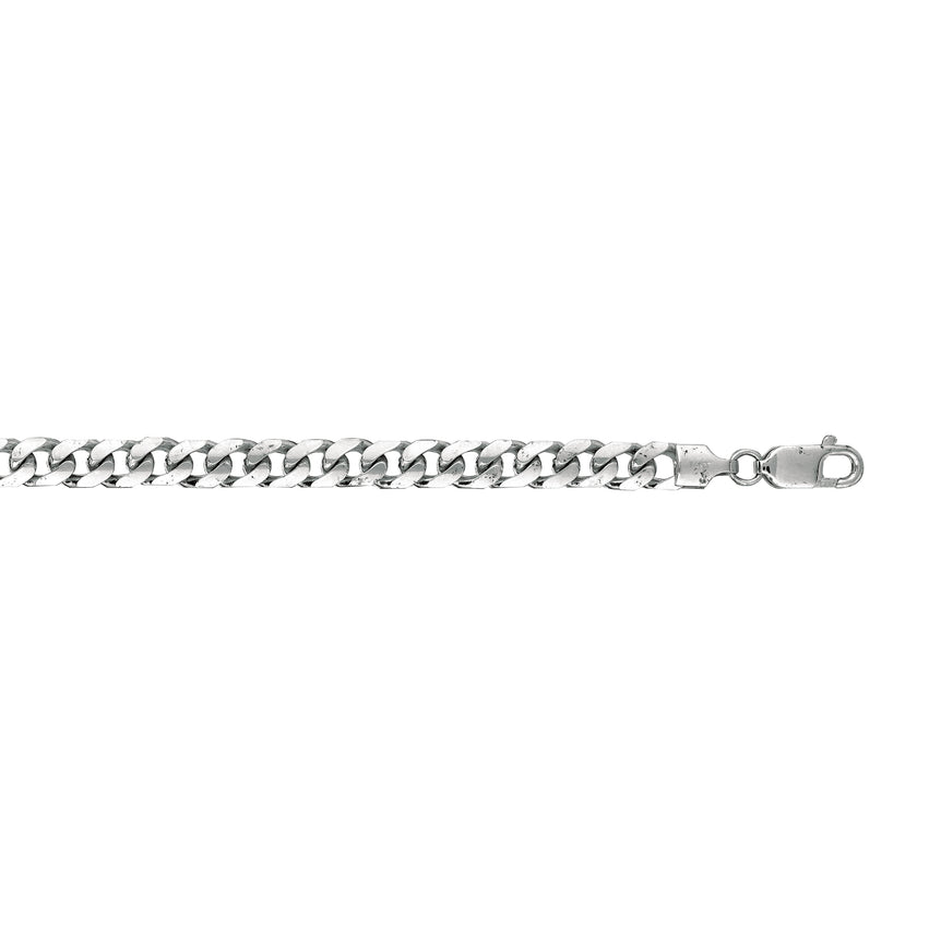14K Gold 6mm Miami Cuban -White | Lobster