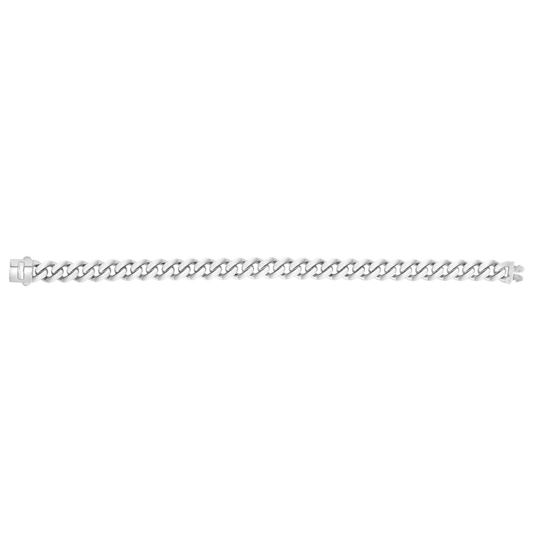 14K Gold 9.5mm Lite Miami Cuban-White | Box with Both Side Push