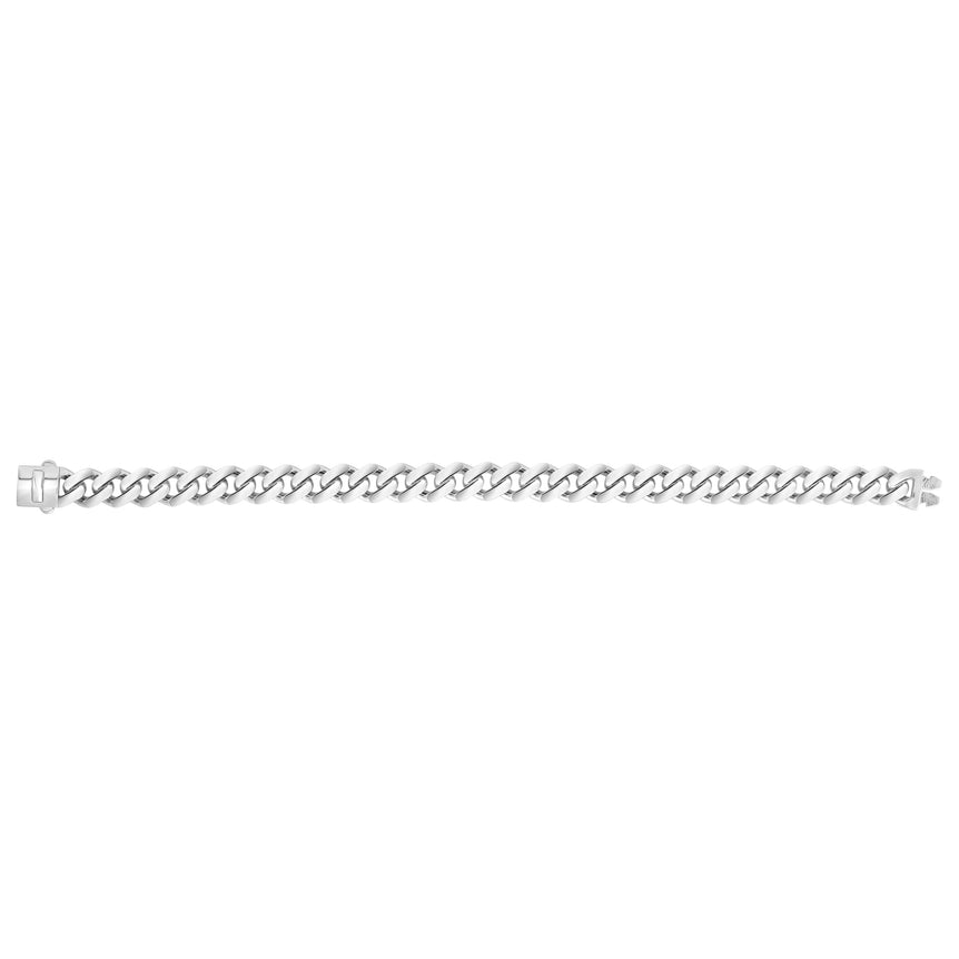 14K Gold 9.5mm Lite Miami Cuban-White | Box with Both Side Push