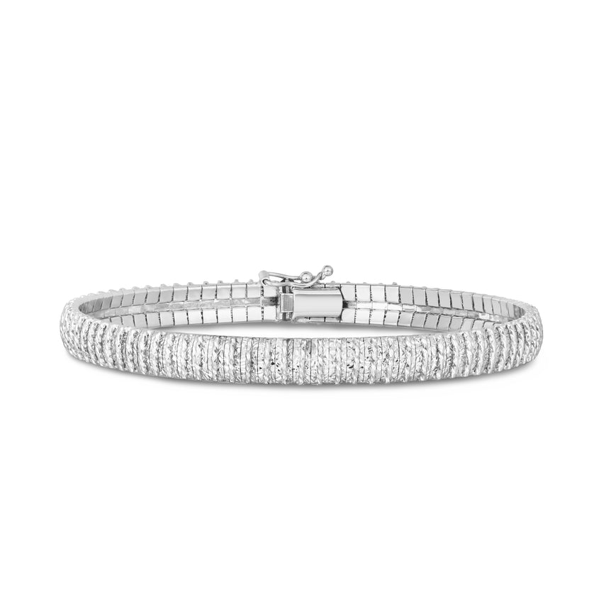 14K Diamant√© Flex Bracelet-White | Box with Figure 8