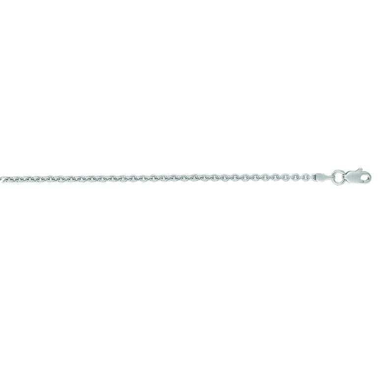 14K Gold 2.3mm Lite Forsantina Chain-White | Lobster