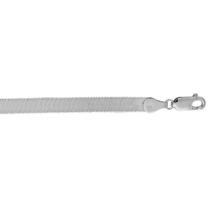 14K Gold 18" 4.6mm Imperial Herringbone Chain-White | Lobster