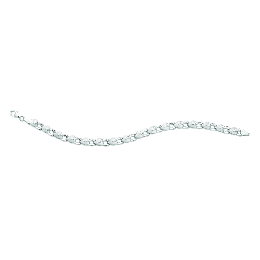 14K Two-tone Gold Reversible Bracelet-White | Lobster