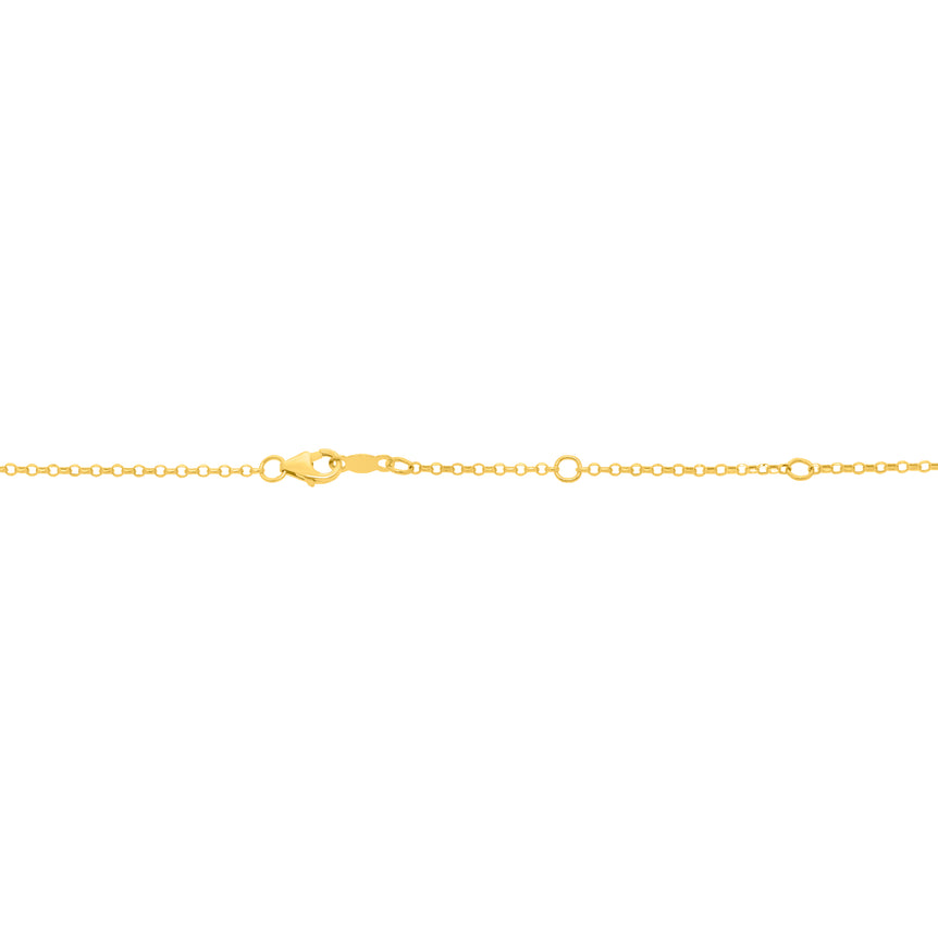 10K 1.45mm Double Extendable Rolo Chain-Yellow | Lobster