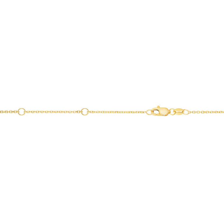 .8mm Extendable Diamond Cut Cable Chain -Yellow | Lobster