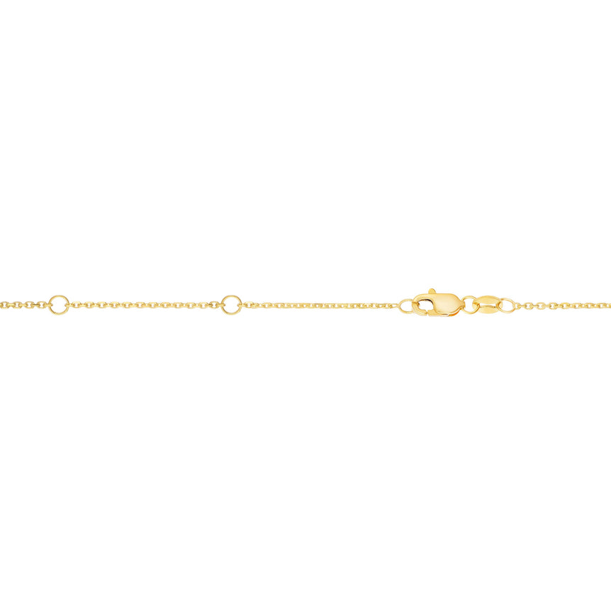 .8mm Extendable Diamond Cut Cable Chain -Yellow | Lobster