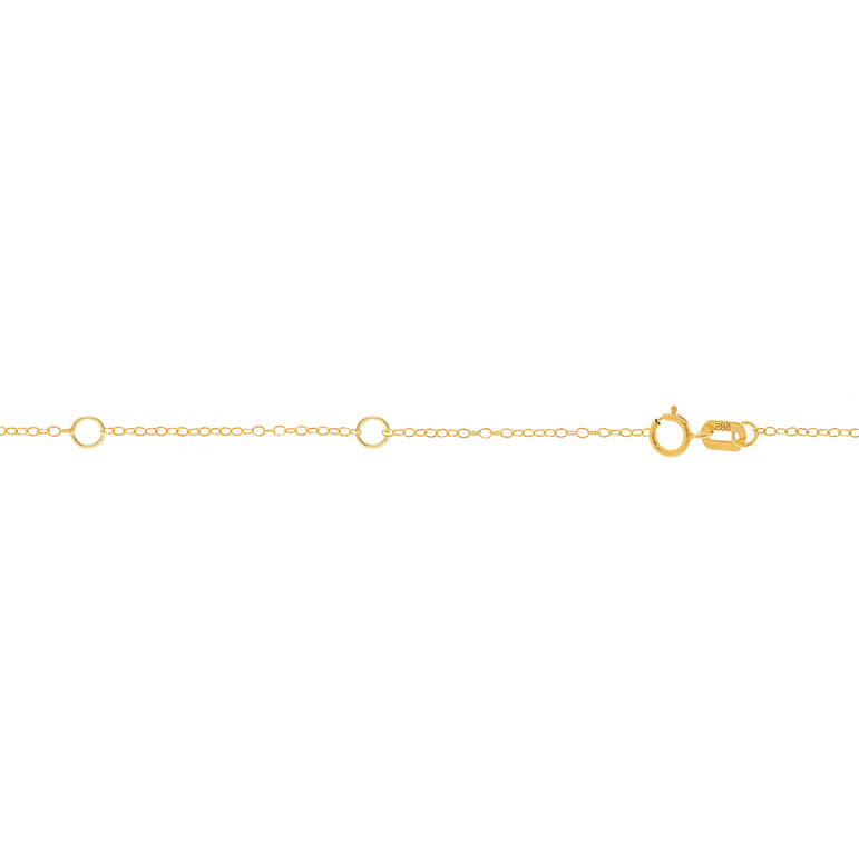 10K Gold 1.3mm Extendable Piatto Chain-Yellow | Spring Ring
