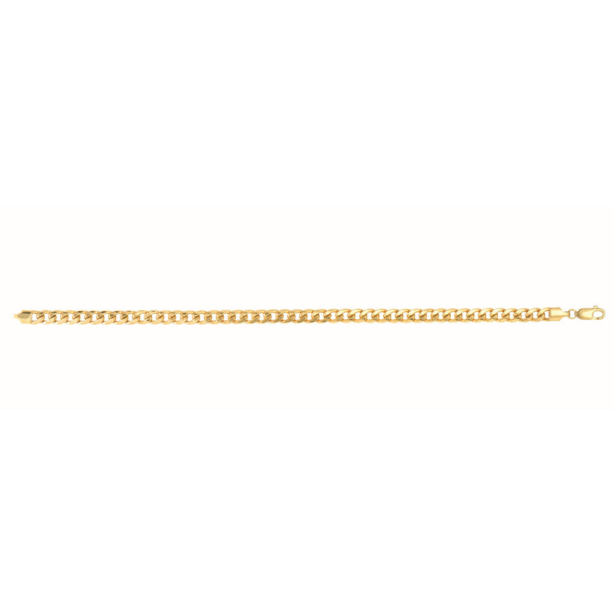 10K Gold 4.5mm Semi-Solid Miami Cuban -Yellow | Lobster