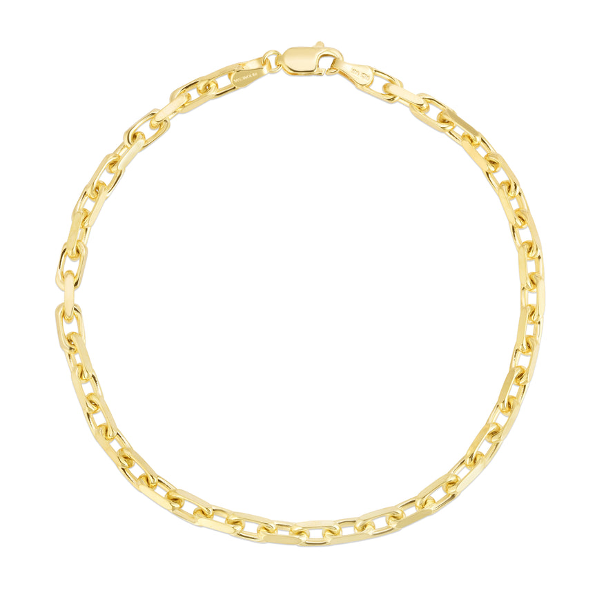 10K Gold 3.6mm French Cable Chain-Yellow | Lobster