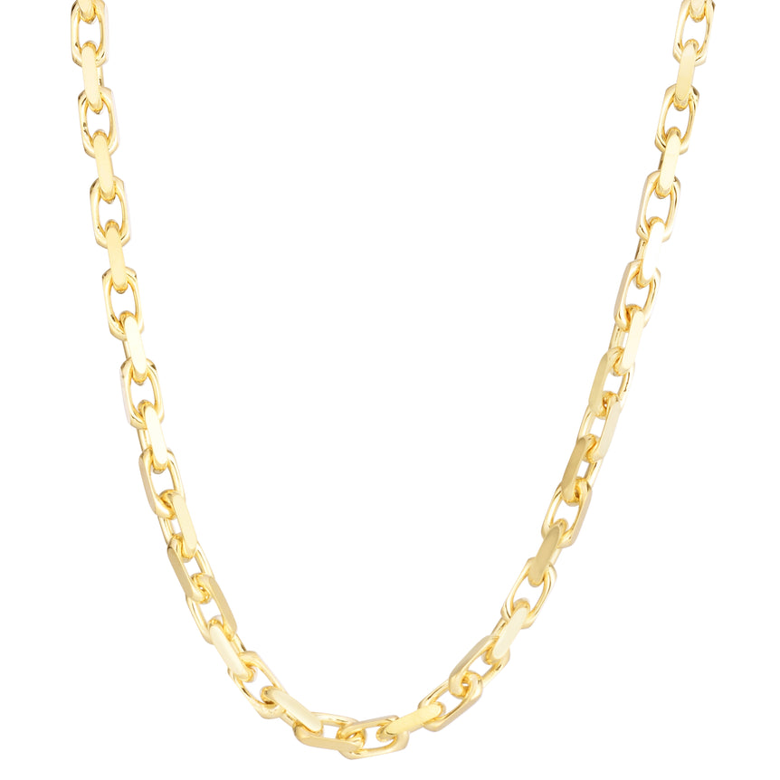10K Gold 4.8mm French Cable Chain-Yellow | Lobster