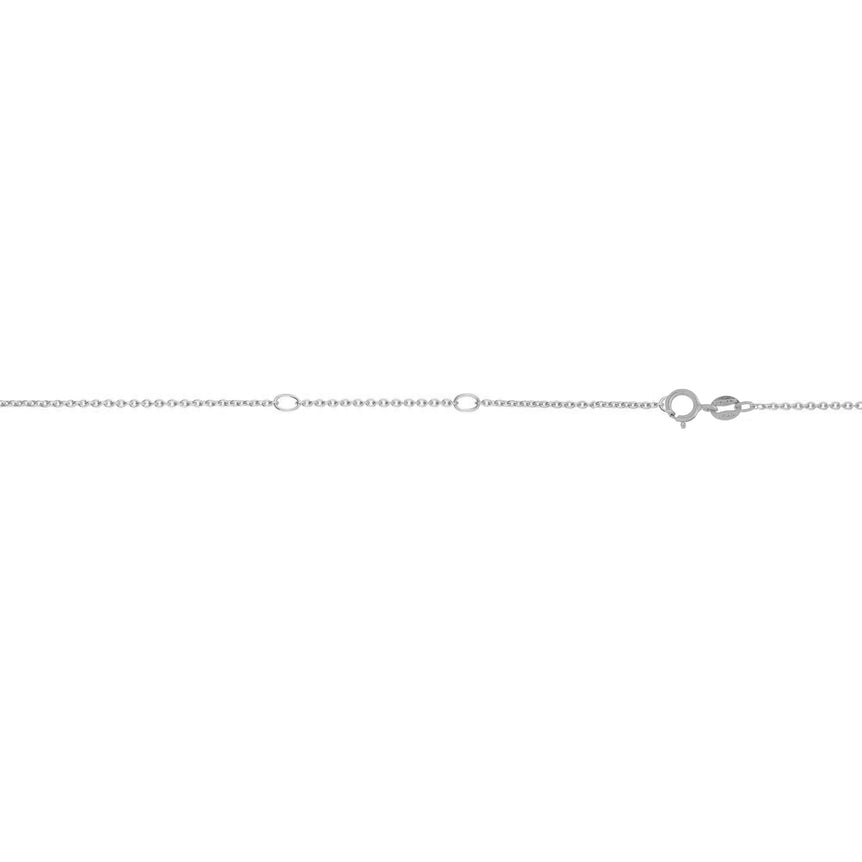 10K .68mm Double Extendable Cable Chain-White | Spring Ring